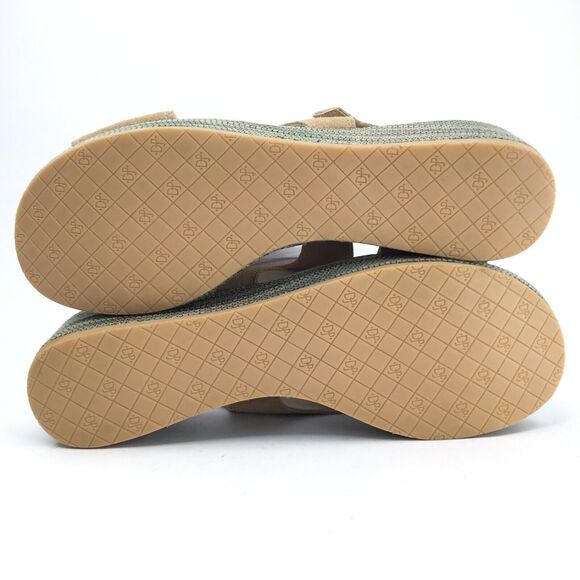 Donald J Pliner Sahar Wedge Sandal Womens 9.5 Tan Suede Crisscross Straps Padded - Picture 10 of 13